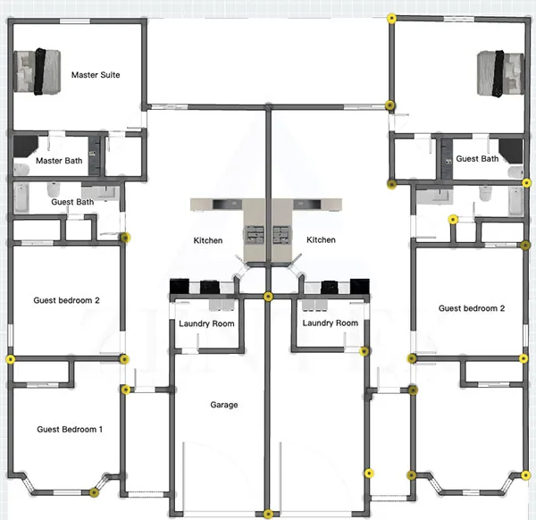 Arial view of cape coral Duplex